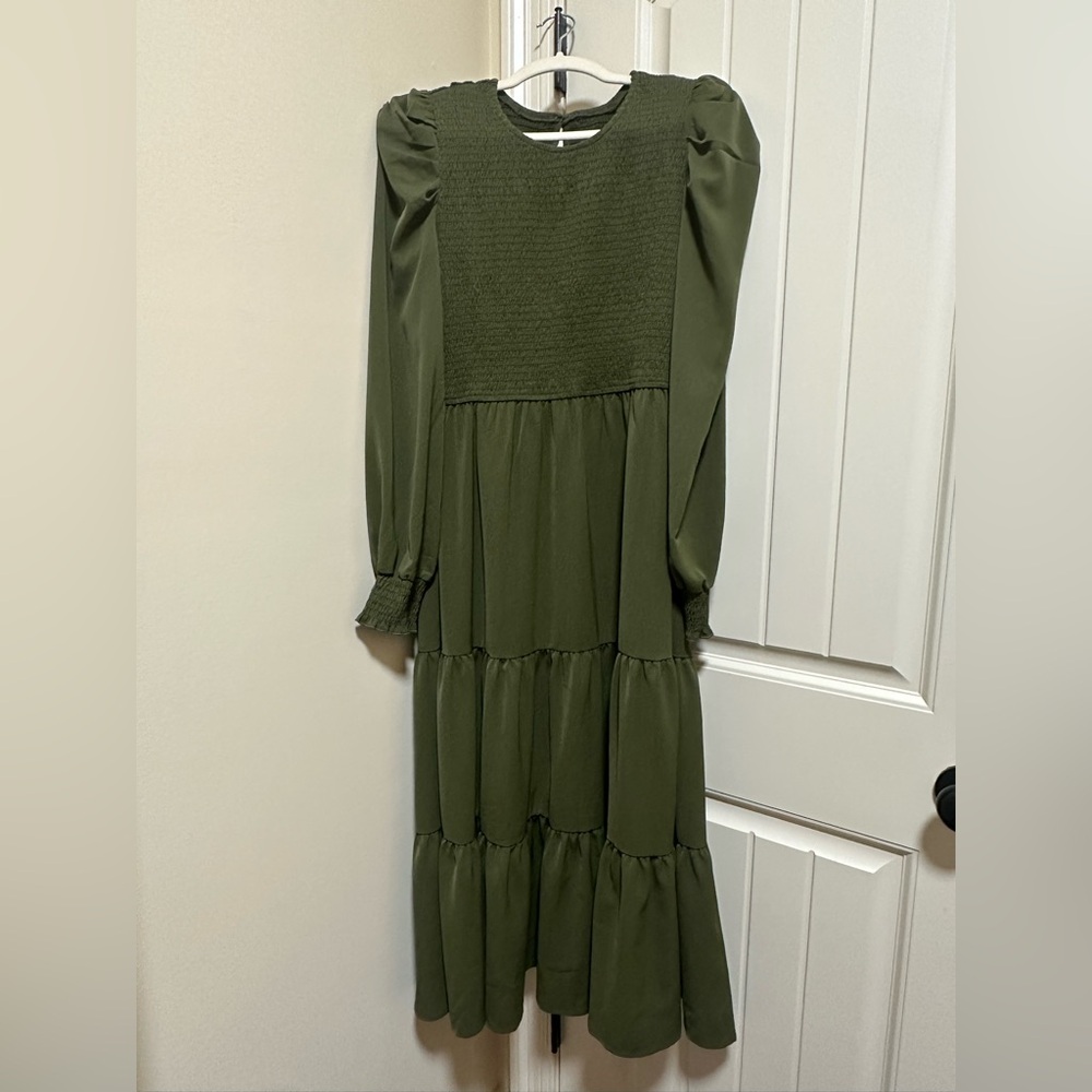 Olive Green Midi Dress
